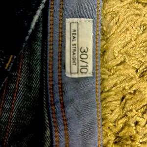 Gap 1969 30/10 real straight a little rip at hem in picture.